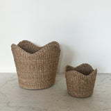 Handwoven Scalloped Basket