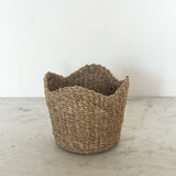 Handwoven Scalloped Basket