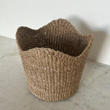 Handwoven Scalloped Basket