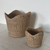 Handwoven Scalloped Basket
