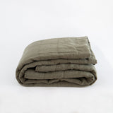 Simple Linen Quilt - Olive