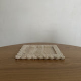 Travertine Scalloped Tray