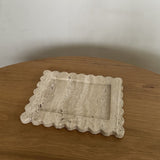 Travertine Scalloped Tray