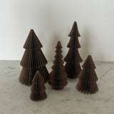 Christmas Paper Folding Trees Set of 5