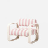 Cabana Lounge Chair in Blush Stripe
