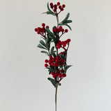 Faux Berry & Leaf Branch