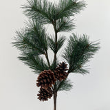 Faux Pine Branch with Pinecones