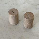 Travertine Salt & Pepper Shakers Set of 2